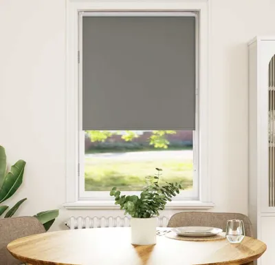 Produktbild von Verdunkelungsrollo - Balkonrollo Sichtschutz - Grau 80x130 cm Stoffbreite 75,7 cm Polyester - Rollos CC23731