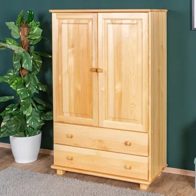 Produktbild von Schrank Kiefer Vollholz massiv natur 013 - Abmessung 139 x 90 x 42 cm (H x B x T)