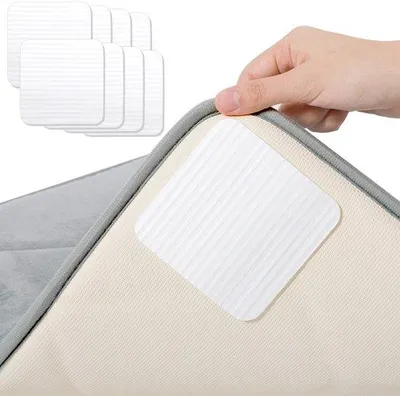 Obrázek produktu pro Sada Azomor® s 8 protiskluzovými podložkami pod koberce, omyvatelné, přizpůsobitelné, bezpečné uchycení