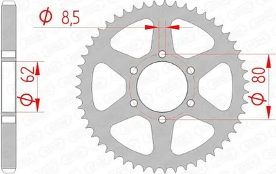 Produktbild von AFAM Kettenrad Stahl Standard - 428