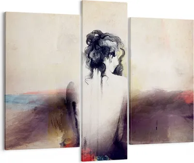 Produktbild von Bild auf Leinwand - Leinwandbild - Frau handeln nackt - 95x80cm - Wand Bild - Wanddeko - Wandbilder - Leinwanddruck - Bilder - Kunstdruck - Wanddekoration - Leinwand bilder - Wandkunst - CB95x80-3657