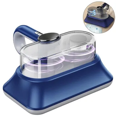 Produktbild von Kabelloser Milbensauger mit UV-C-Licht, HEPA-Filter, 3 Saugstufen, LED-Display, 400 ml Staubbehälter, Polster & Betten