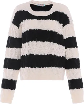 Immagine prodotto di LIBBI maglione da donna - bianco lana nero, XL/XXL