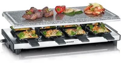 Produktbild von Raclette-Gerät SEVERIN RG2374, für 8 Personen - Antihaftbeschichtung - 1500 W - Schwarz