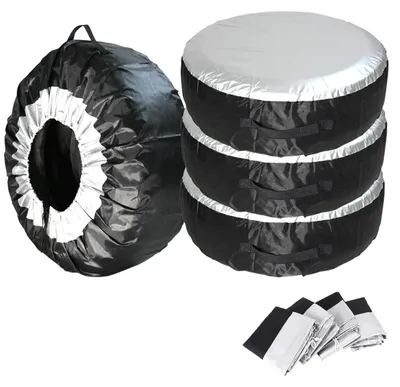 Productafbeelding van Wielbeschermers, 4 stuks, polyester, geschikt voor auto's, vrachtwagens, SUV's en campers, diameter 65 cm