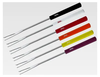 Produktbild von Fleischfondue-Gabeln Basic 6 Stück, Edelstahl, bunt, 1,8 x 12 x 27 cm