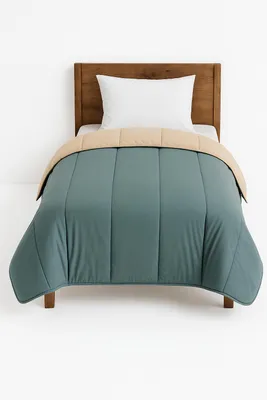 Image de Couette Chaude Bicolore Gris / Taupe - 1 personne 140 x 200 - 14925