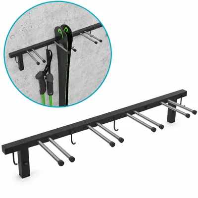Immagine prodotto di QLS Supporto per sci Supporto da parete S3 Nordic Walking Bastoncini da trekking Sport invernali 8353
