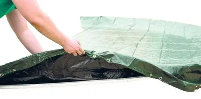 Produktbild von Abdeckplane für Pools, oval, 8.0 x 4.0m, grün-schwarz