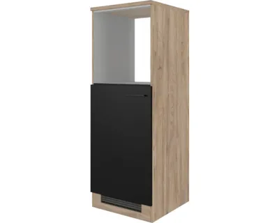 Produktbild von Flex Well Backofen/Kühlumbauschrank für 88er Einbaukühlschrank Capri BxTxH 60 x 60 x 168,5 cm schwarz matt antifingerpri