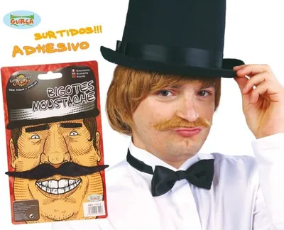 Produktbild von Schnurrbart in schwarz oder braun für Herren