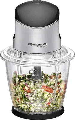 Zdjęcie produktu dla Rommelsbacher MZ 500, 1,5 l, Czarny, Stal nierdzewna, Szkło, Stal nierdzewna, Przyciski, 500 W