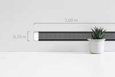 Zdjęcie produktu dla A.S. Creation | Only Borders 11 | 383921 | Non-woven Border | Geometric | 5.00 x 0.10 m | Black | Living Room | Hallway | Office | Kitchen | Living Rooms