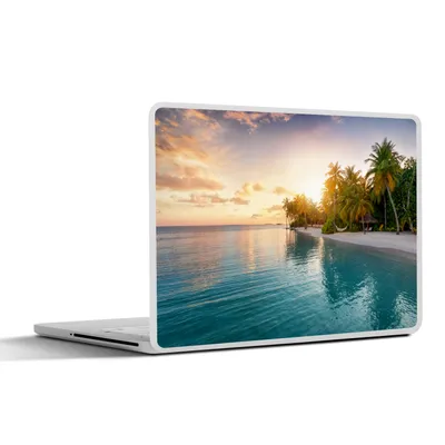 Produktbild von MuchoWow® Laptop Aufkleber Sticker Cover Strand - Meer - Insel - Tropisch 40x30 cm - Laptop Dekoration - Selbstklebend