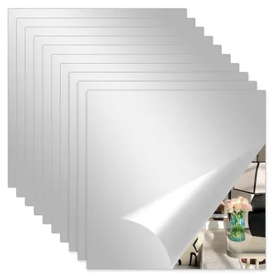 Produktbild von Wandspiegel Spiegelfliesen Spiegelplatten - 20 x 20 cm - Explosionsgeschützt - 10 Stück