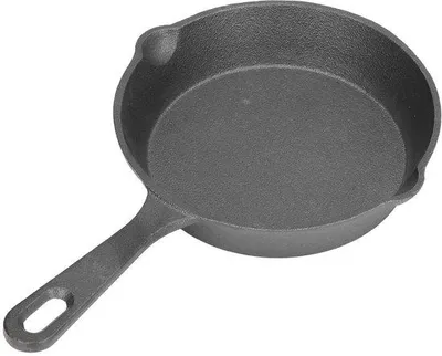 Obrázok produktu pre 14 cm liatinová panvica – okrúhla grilovacia panvica s rukoväťou – odolná a trvanlivá