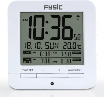 Produktbild von Fysic FKW-8 - Digitale wecker mit Temperaturanzeige, weiß