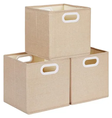 Imagen del producto de Omgoods - Caja de almacenamiento Mangata, juego de 3 unidades de 30x30x30 cm