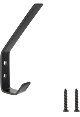 Produktbild von 5x Kleiderhaken Schwarz Garderobe Haken Mantelhaken Huthaken Edelstahl Groß