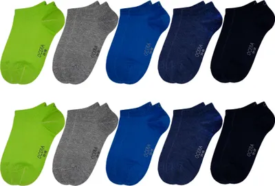 Produktbild von OCERA 10 Paar Kinder Sneaker Socken für Mädchen und Jungen - Blau-Mix 31/34
