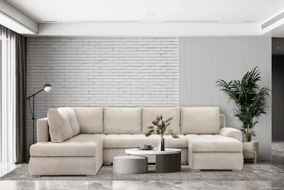 Produktbild von Ecksofa TOKIO II PRO mit Schlaffunktion - Eckcouch mit 3 Bettkasten - POSO 100 Beige LINKS (Muster 1)
