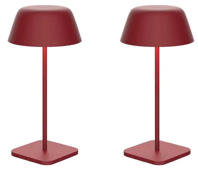 Produktbild von Luxus - Tischleuchte Paros - Bordeauxrot - H27 x Ø12