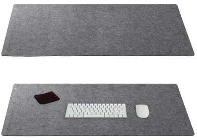 Image de Omgoods - Lot de 2 tapis de bureau en feutre - Grand tapis de bureau pour ordinateur portable et bureau