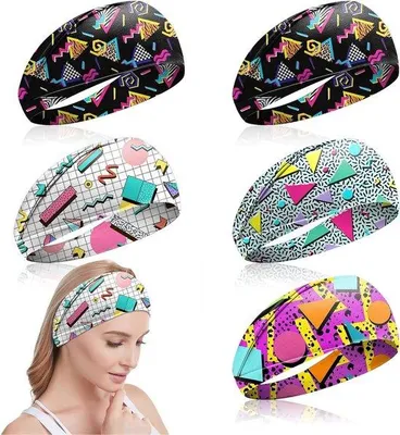 Obrázek produktu pro Neonová bandana – čelenka, sada 5 kusů, pro ženy