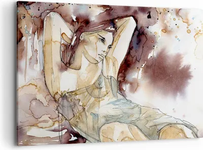 Produktbild von Bild auf Leinwand - Leinwandbild - Frau Modell - 100x70cm - Wand Bild - Wanddeko - Wandbilder - Leinwanddruck - Bilder - Kunstdruck - Wanddekoration - Leinwand bilder - Wandkunst - AA100x70-3552