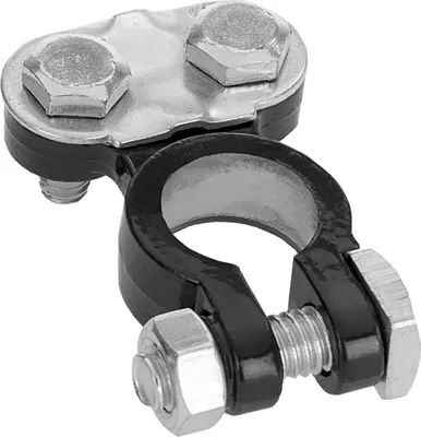 Zdjęcie produktu dla alca® Zacisk akumulatora ujemny (-) czarny Zacisk akumulatora samochodowego 6/12 V Adapter zacisku akumulatora Zacisk przyłączeniowy Zacisk akumulatora Zacisk akumulatora