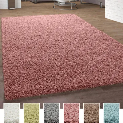 Produktbild von Shaggy Teppich Hochflor Langflor Teppiche Hochwertig Pastell Uni Versch. Farben Grösse 120x170 cm