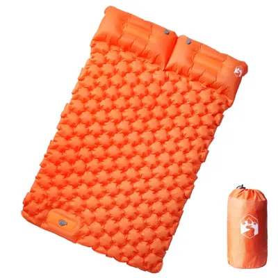 Produktbild von Doppel-Isomatte mit Kissen Selbstaufblasend Orange