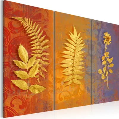 Image de Tableau mural moderne 020110- 130 (120x80) - 3 pièces Photographie sur toile intissé Photo Décoration murale Tableaux Impression artistique Fleurs Plage