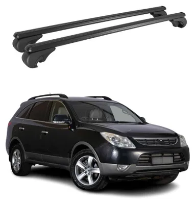 Image de Barres de toit Transversales pour Hyundai ix55 2009-2013 Aluminium Noir 2Pcs, Image générée par une IA