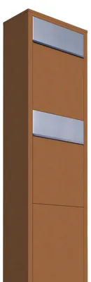 Produktbild von Briefkastenanlage Big Box for Two in Rost mit Edelstahlklappe