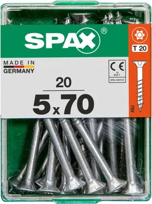 Produktbild von Spax Universalschrauben 5.0 x 70 mm TX 20 - 20 Stk.