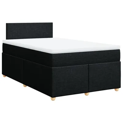 Produktbild von vidaXL Boxspringbett mit Matratze Schwarz 120x190 cm Stoff