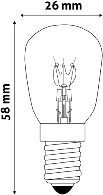 Obrázek produktu pro Avide ARAH14WW-25W, E14, 1000 h, 150 lm, Teplá bílá, 360°, 100