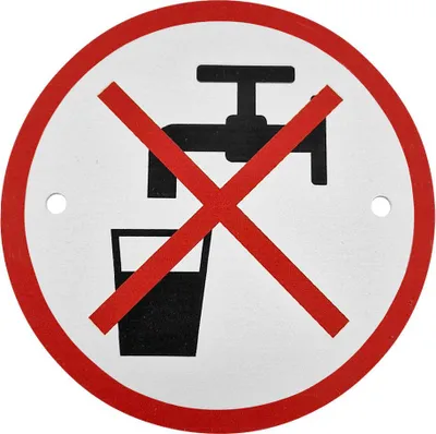 Image de CombiCraft plaque Eau non potable - aluminium -  Ø75 mm avec 2 trous