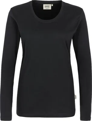Produktbild von HAKRO Damen Longsleeve Classic 178, schwarz, M