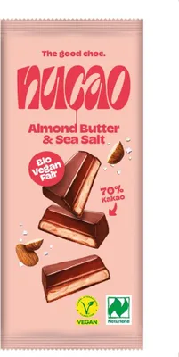 Produktbild von nucao Tafelschokolade Almond Butter & Sea Salt 125g