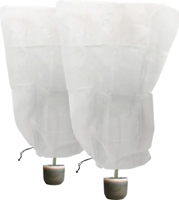Produktbild von Pflanzenvlies-Frostschutzhüllen mit Kordelzug – 120 cm x 180 cm – 2er-Pack