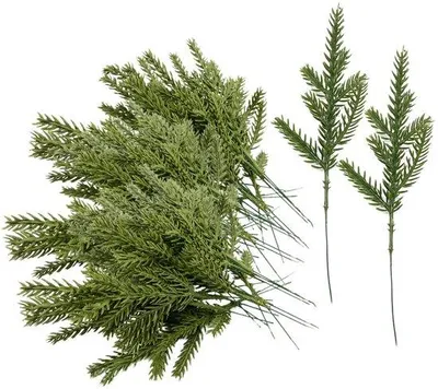 Produktbild von Famanu Künstliche Tannenzweige 60 Stück - DIY Weihnachtsdeko