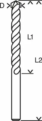 Immagine prodotto di Trapano a percussione per muratura 6 x 150 x 200 mm, d 4,8 mm
