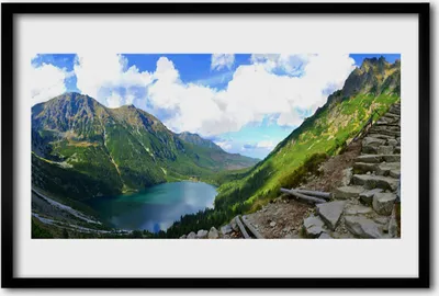 Produktbild von Bild 60x40 MDF-Rahmen Wandkunst Berglandschaft