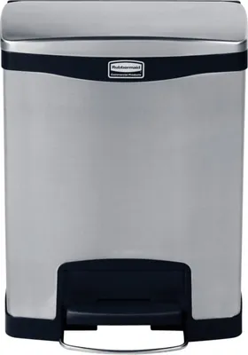 Produktbild von Rubbermaid 1901985, 30 l, Rechteckig, Metall, Kunststoff, Schwarz, Grau, Terrasse, Kunststoff