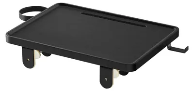 Obrázek produktu pro Závěsný noční stolek s držákem na nápoje – černý – 27 x 37,8 x 7,9 cm