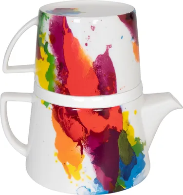 Produktbild von KÖNITZ TEA FOR ME On Colour - FLOW Teebereiter Set / Bone-China