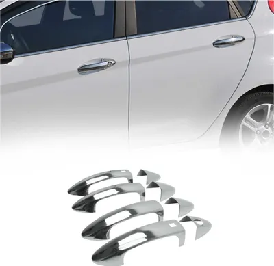 Image de Couverture de poignée de porte pour Ford Fiesta 2008-2017 en Acier Inox 8Pcs