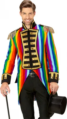 Produktbild von Regenbogen Paradefrack als Herrenkostüm für CSD & Gay Pride Events Größe: L